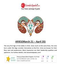 Ganeshaspeaks Com Is One Of The Renowned Astrologycompany Which Provides Dailyhoroscope Of Every Star Sign Aries Daily Horoscope Aries Daily Astrology Signs