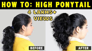 Just look at the hairstyle and try it out. How To High Ponytail On Curly Wavy Frizzy Hair Easily In 2 Minutes Youtube
