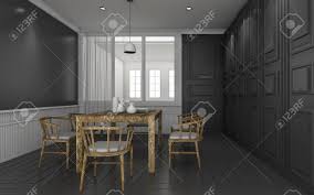 Dark wood dining room sets(17) dark wood dining room sets. 3d Rendering Dark Classic Dining Room With Wood Dining Set Stock Photo Picture And Royalty Free Image Image 64616786
