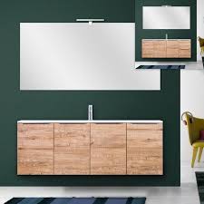 Mobile bagno angolare su misura. Mobile Bagno Moderno Wood 140 Cm Sospeso In Legno Lavabo Mineralmarmo Disponibile In 2 Versioni