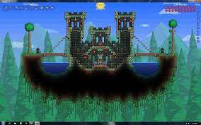 I have a google drive folder with full res. Awesome Use Of A Floating Island Terraria House Design Terrarium Terrarium Base