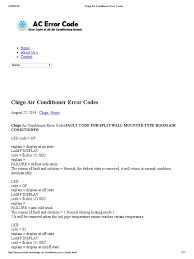 We did not find results for: Chigo Air Conditioner Error Codes Direct Current Air Conditioning