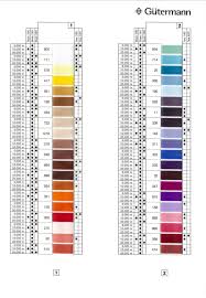 thread colour charts gutermann skala tera industrial