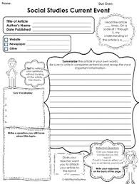 Distance Learning Printable Current Event Worksheet Social Studies Social Studies Worksheets Science Current Events Homeschool Social Studies