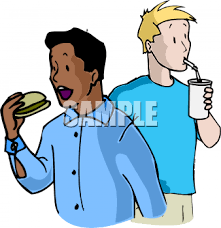 Download drinks cliparts and use any clip art,coloring,png graphics in your website, document or presentation. Two Friends Eating Fast Food Clip Art Picture Foodclipart Com
