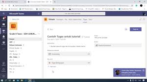Microsoft Teams Cara Mengirim Tugas Menu Assignment Youtube