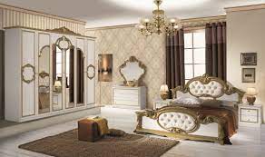 Dementsprechend gibt es auch schwarzes gold. Schlafzimmer Set Barocco 7 Teilig In Weiss Gold 180x200 Cm Mit Schrank 6 Turig Bar S100 Wg 4