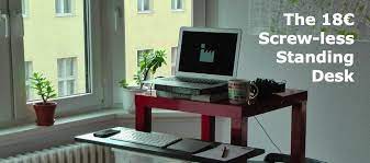 When it comes to building a beautiful desk on a budget. The 18 Euro Diy Standing Desk Conversion An Ikea Hack