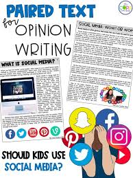 Paired Texts In The Classroom Opinion Writing Paired Texts Fifth Grade Writing