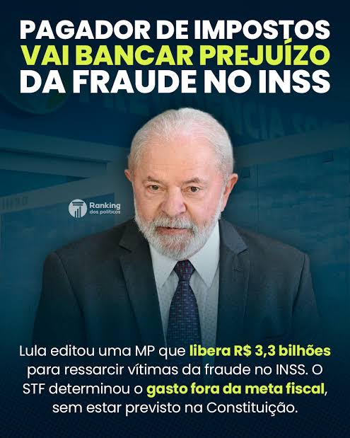 O presidente Lula editou uma MP que libera R$ 3,3 bilhões para ressarcir aposentados e pensionistas por descontos indevidos no INSS. O valor será gasto fora da meta fiscal, com base em
