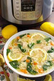 Instant Pot Lemon Chicken Orzo Soup Simply Happy Foodie