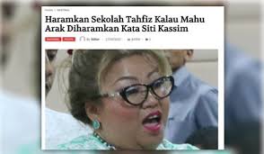 Mahkamah tinggi kuala lumpur menolak permohonan bekas aktivis politik dan sosial, dr. Siti Kasim Cadang Tutup Sekolah Tahfiz Daripada Haramkan Arak Ismaweb