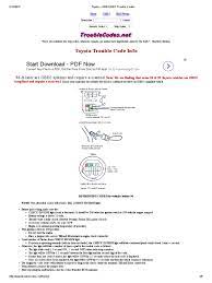 Malfunction is detected when battery voltage from the closed throttle position switch is sent to p0510 toyota description. Toyota Obd Obd2 Trouble Codes Throttle Toyota