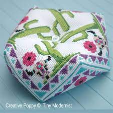 I used a bright aida that i stitched with a simple repeating pattern, but you can also make a pincushion using your. Biscornu Pincushion Patterns Designed By The Tiny Modernist