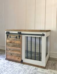 Casual home wooden lattice pet crate, end table, taupe gray 3.9 out of 5 stars 195. Ecoflex Homestead Sliding Barn Door Furniture Style Dog Crate Crates Kennels Kennels Tamaraoliveirastore Com Br