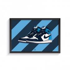 Jordan 1 obsidian on feet. Wandbild Bloc Air Jordan 1 Obsidian Unc La Sneakerie