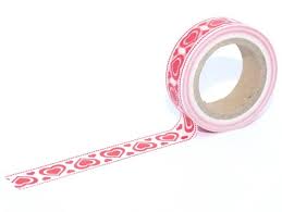 Washi Tape Cenefa Corazones Rojos Washi Tapas Cinta Adhesiva
