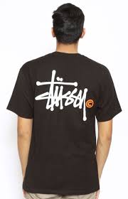 Black And Orange T Shirt Mens Stussy Basic Logo T Shirt Black White Orange Mltd Orange T Shirts Black Shirt Tshirt Logo