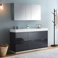 19 inch wide bathroom vanity. Valencia 60 Wide Free Standing Modern Bathroom Vanity W Medicine Cabinet In Multiple Finishes With Sink And Faucet Options By Fresca Kitchensource Com