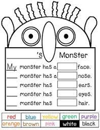 It can be read with or without narration or with a song. Go Away Big Green Monster Bulletin Board Writing Activity And Template Teacherspayteachers Com Big Green Monster Green Monsters Writing Activities