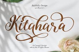 I don't mean changing font size via cmd properties , i just want some parts of my text become bigger or smaller. Kitahara Script Script Fontplanet