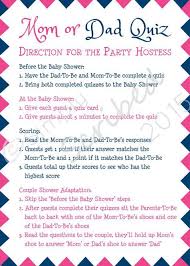 Printable Baby Shower Game Mom Or Dad Trivia Navy Blue And Hot Pink Lips And Mustache Printable Baby Shower Games Baby Shower Questions Baby Shower Printables
