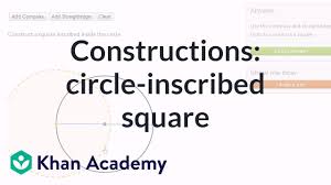 A polygon is an inscribed polygon when all its vertices lie on a circle. Geometric Constructions Circle Inscribed Square Video Khan Academy
