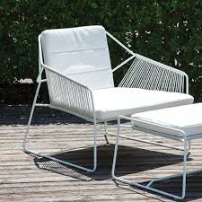 Oasiq Sandur Patio Chair With Cushions Frame Color Clay Rope White Frame Cushion Color Lounge Chair Outdoor Contemporary Outdoor Lounge Chairs Patio Chairs