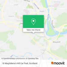 How to get to St Magdalene's Hill Car Park in Perth And Kinross by bus or  train?