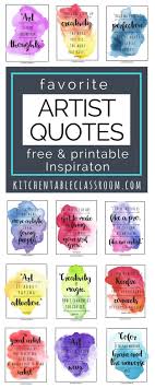 Famous Artist Quotes Art Quotes To Inspire Creativity The Kitchen Table Classroom Art Quotes Inspirational Art Room Posters Famous Artist Quotes