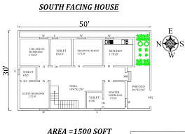 When you place a compass at the main entrance door of the house (at this moment your face seeing outside of the house and your back is inside of the house), the compass east direction showing left side and south showing as left side, it means the outside is southeast and inside home is northwest. Beautiful 18 South Facing House Plans As Per Vastu Shastra Civilengi