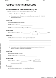 The calculations of quantities in chemical reactions is a subject of chemistry called stoichiometry. Name Date Class Stoichiometry Section 12 1 The Arithmetic Of Equations Pages Pdf Free Download