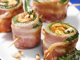 Speck Zucchini Rollchen Mit Feta Fullung Rezept Rezepte Fingerfood Rezepte Fingerfood