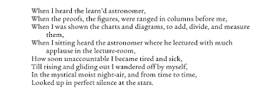Walt Whitman When I Heard The Learn D Astronomer Writing Poetry Education Inspiration Book Quotes
