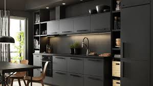 Black And Grey Kitchen Cupboards Kjokken Kungsbacka Antrasitt Kyllingdesign Ikea Kjokken Ideer Kjokken Pa Landet