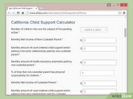 3 Ways To Calculate Child Support In California Wikihow
