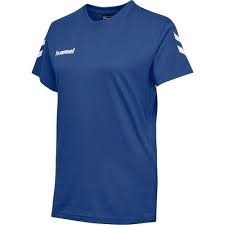 60% bomull og 40% polyester. Hummel Go Cotton T Shirt Blau Damen Www Unisportstore De