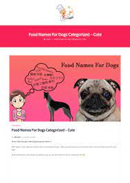 Best Funny Food Names For Dogs 2020 2021 By Mohammad Altaf Issuu