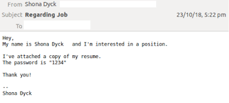 When you are looking for a job, there can be a difference between getting an interview and stuck in fact, the job request application email subject is the most important because a poorly written job application email subject has a minimum chance. Cleverly Disguised Job Application Email Downloads A Malicious Payload Qbtech