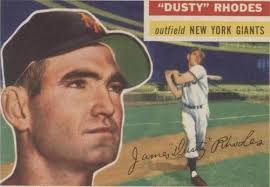 1956 Topps Baseball Dusty Rhoades Card # 50 New York Giants