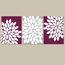Maroon Gray Wall Art Bedroom Kitchen Wall Art Canvas Or Prints Bathroom Wall Art Flower Wall Art Bedroom Wall Art Canvas Canvas Kitchen Wall Art Teal Wall Art