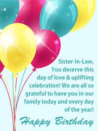 Uplifting Balloons Happy Birthday Card For Sister In Law Birthday Greeting Cards By Davia Sister Birthday Card Happy Birthday Cards Birthday Cards