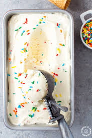 No Churn Birthday Cake Ice Cream Cooking On The Front Burner