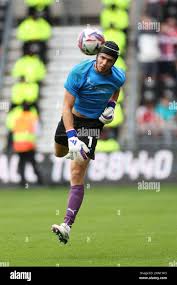 Derby County goalkeeper Jacob Widell Zetterstrom before the Sky Bet  Championship match at Pride Park Stadium, Derby. Picture date: Saturday  August 17, 2024 Stock Photo