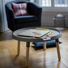 As Shown Mix Coffee Table Size 27 5 Diameter X 13 75 H Inches Material Concrete Wood Legs Coffee Table Table Coffee Table Size