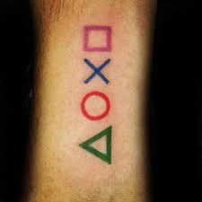 50 Playstation Tattoo Designs For Men Video Game Ink Ideas Playstation Tattoo Gaming Tattoo Tattoos