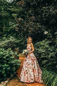 Gorgeously Eccentric New Hope Pennsylvania Wedding Junebug Weddings Floral Wedding Dress Elegant Wedding Dress Ball Gowns Wedding