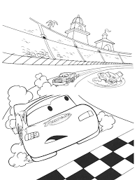 Color the pictures online or print them to color them with your paints or crayons. Cars Lightning Mcqueen Close To The Finish Line