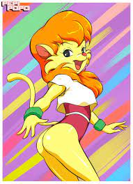 pepipopo, cleo (heathcliff), the catillac cats, slime, highres, animal  ears, ass, black eyes, blonde hair, furry, tail 