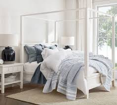 Once, canopy beds were preferred by the upper course that might afford this luxurious piece of furniture. Farmhouse Canopy Bed Wooden Beds Pottery Barn
